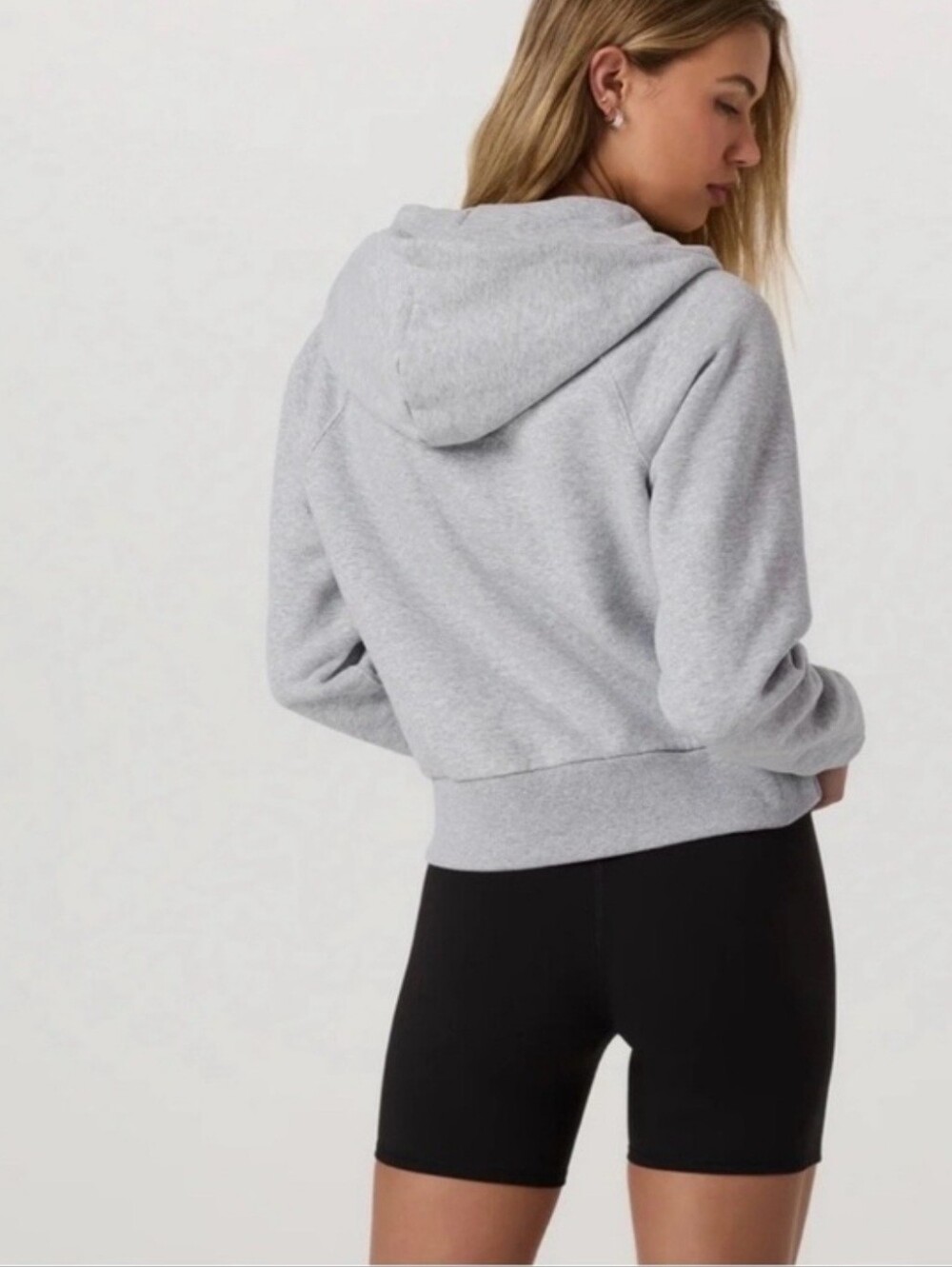 Vuori Relaxed Crop Half Zip Hoodie Gray Size Small - Picture 2 of 7